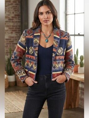 New Identity Women's Southwestern Jacket Size SP